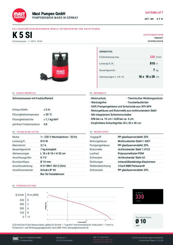 MAST K 5 SI DATENBLATT DE pdf