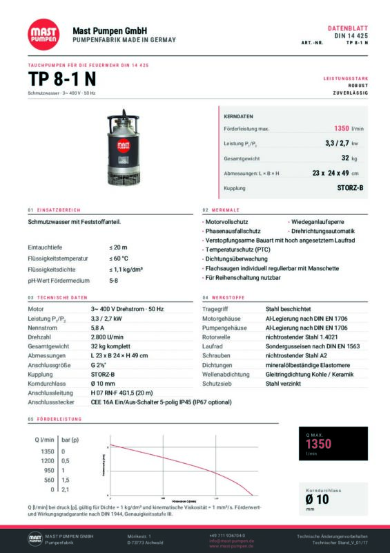 MAST TP8 1 N DIN14425 DATENBLATT DE pdf